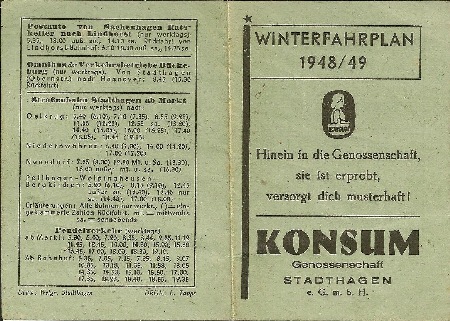 MEC Stadthagen: Winterfahrplan 1948-49 aussen