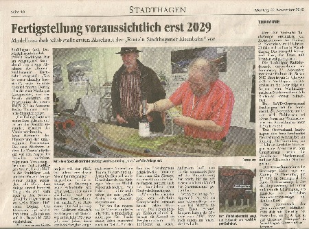 MEC Stadthagem: Ausstellung im Autohaus Becker-Tiemann Bericht Schaumburger Nachrichten vom 22.11.2010