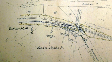 MEC Stadthagen: Streckenplan der RStE: Anschluß Schaumburger Steinbrüche. Erstellt 1899, danach fortgeschrieben.