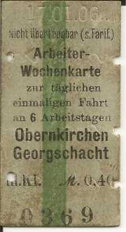 MEC Stadthagen: Arbeiter-Wochenkarte der R.St.E von 1906 - Sammlung Ludewig