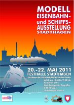 MEC Stadthagen: Plakat zur Modell-Eisenbahn und Schiffs-Ausstellung im Rahmen der Schaumburger Regionalausstellung 2011